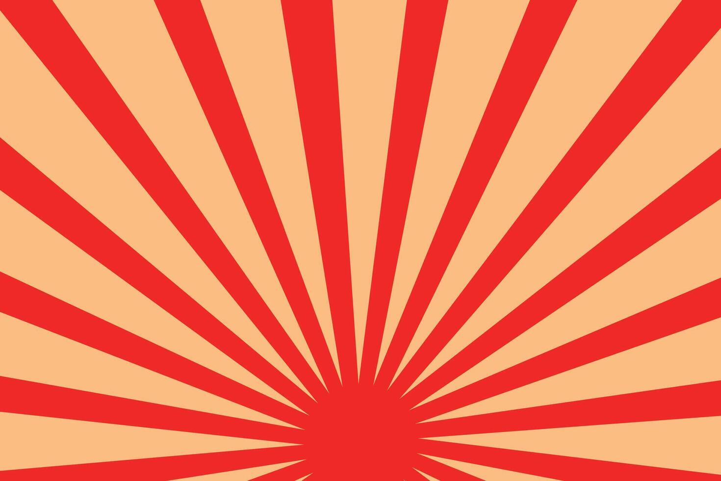 Radial Sunbeams On Red Background vector