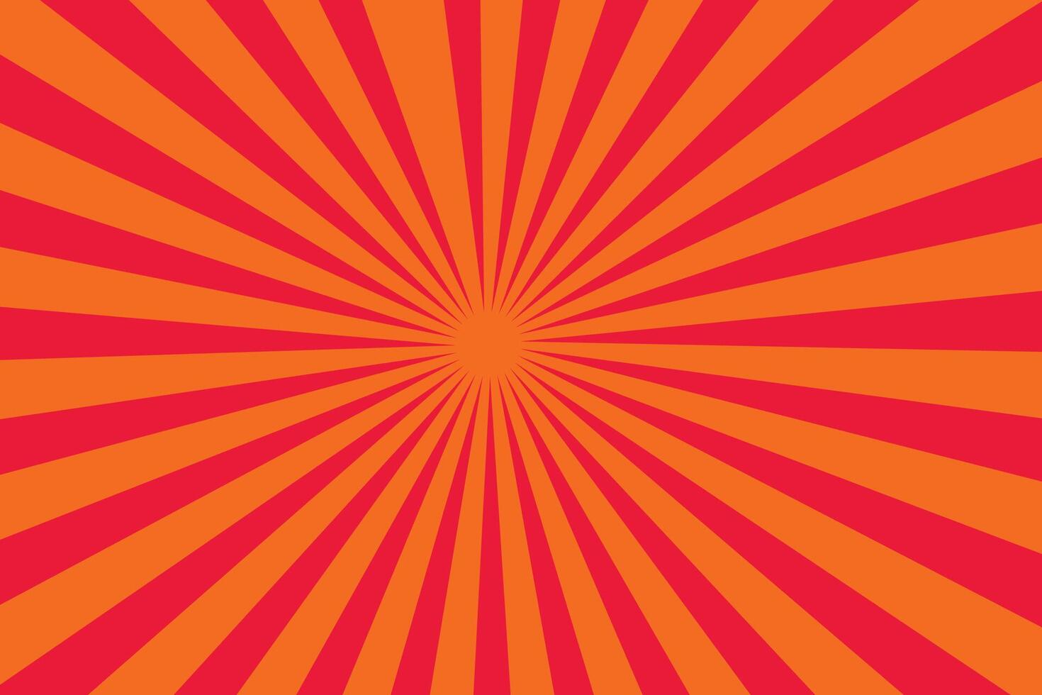 Radial Sunbeams On Red Background vector