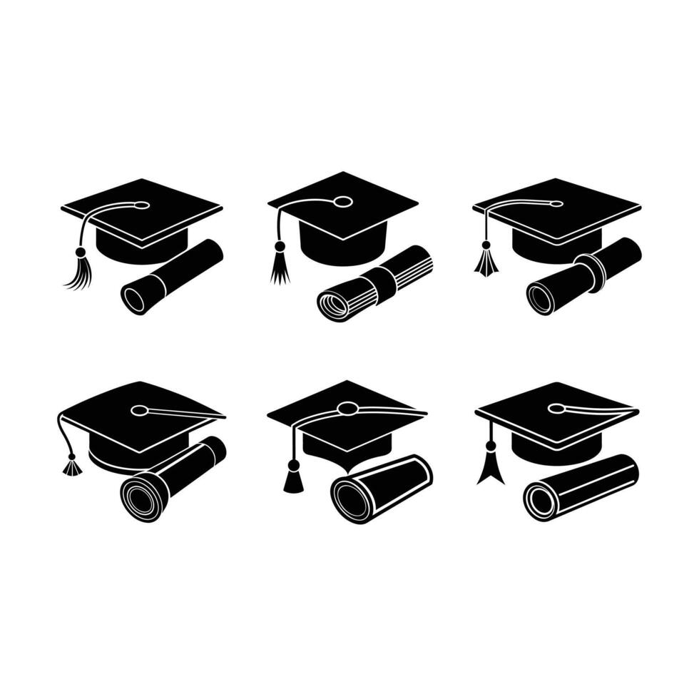 Stylish graduation cap and diploma design for celebration and educational themes vector