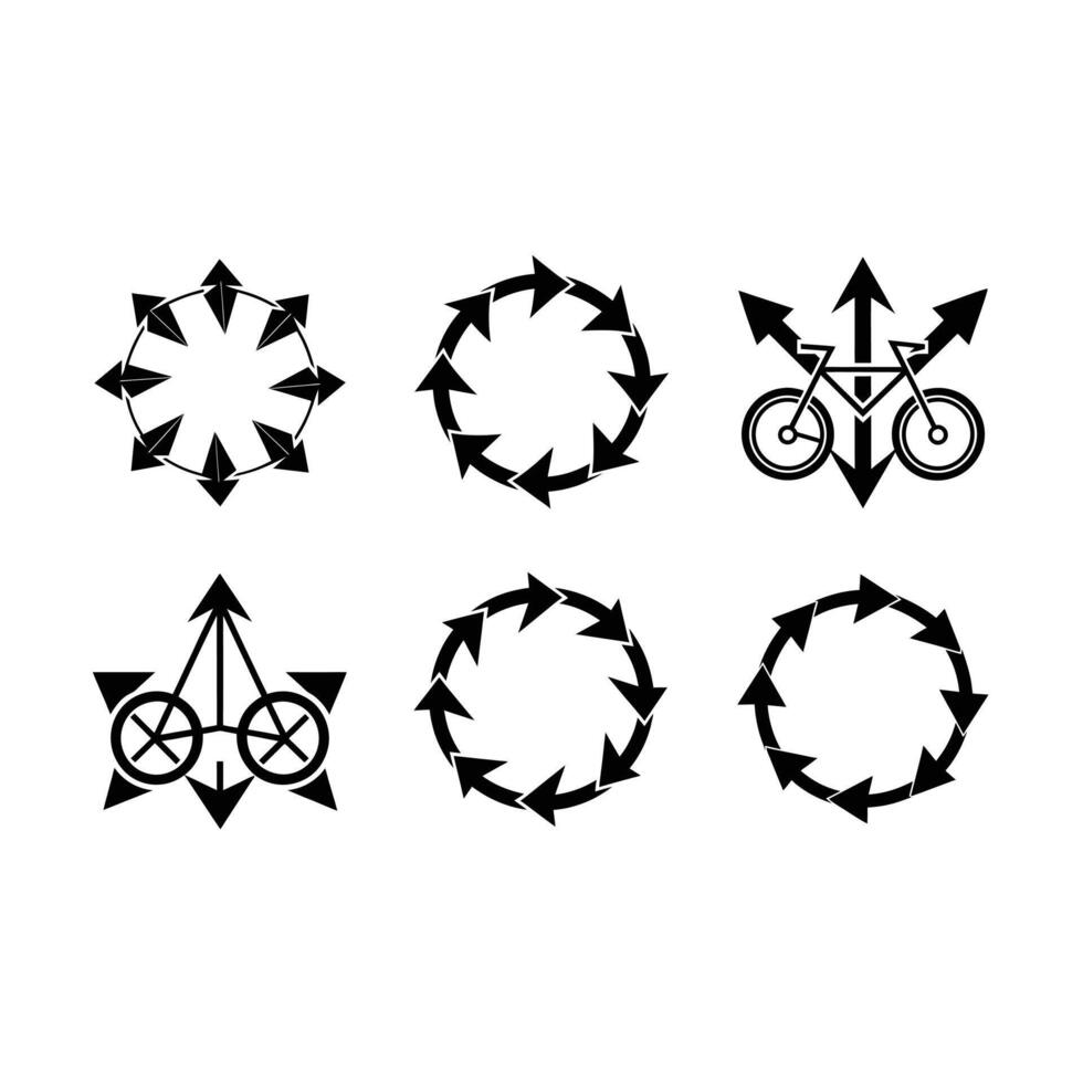 Arrows cycle design in line art style, generated by AI, perfect for digital use vector