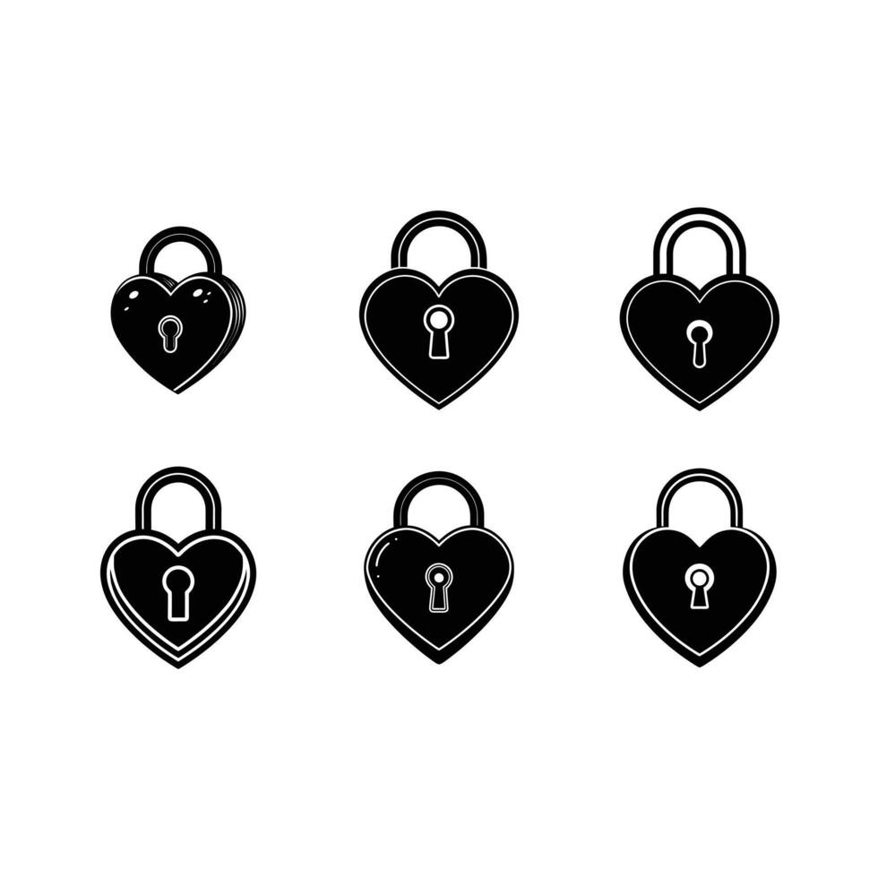 Stunning heart lock design, perfect for romantic and security-themed projects. vector