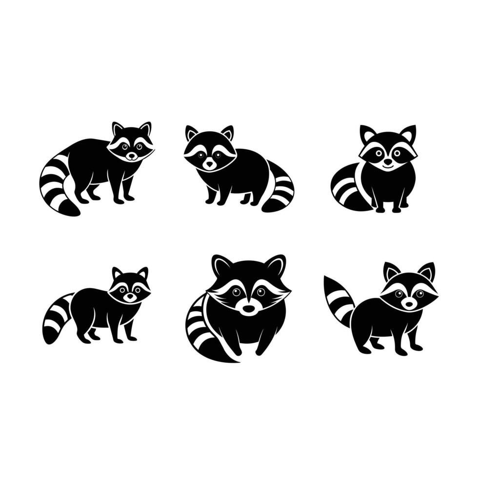 Charming raccoon and line art design, perfect for prints and digital projects. vector