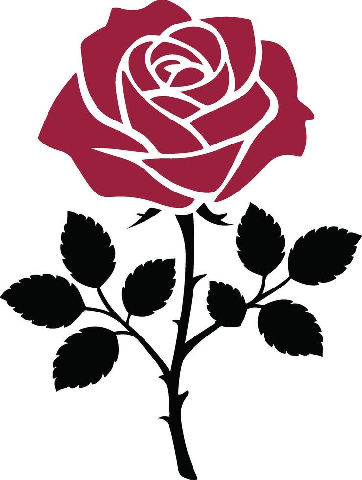 simple rad rose design vector