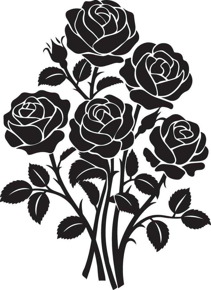 Black Rose Illustration design vector