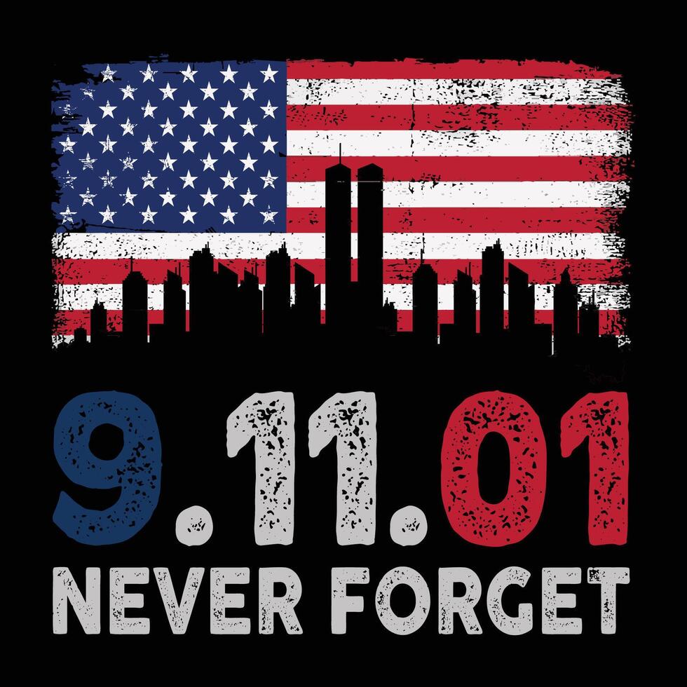911, Never Forget, Patriot Day Design vector