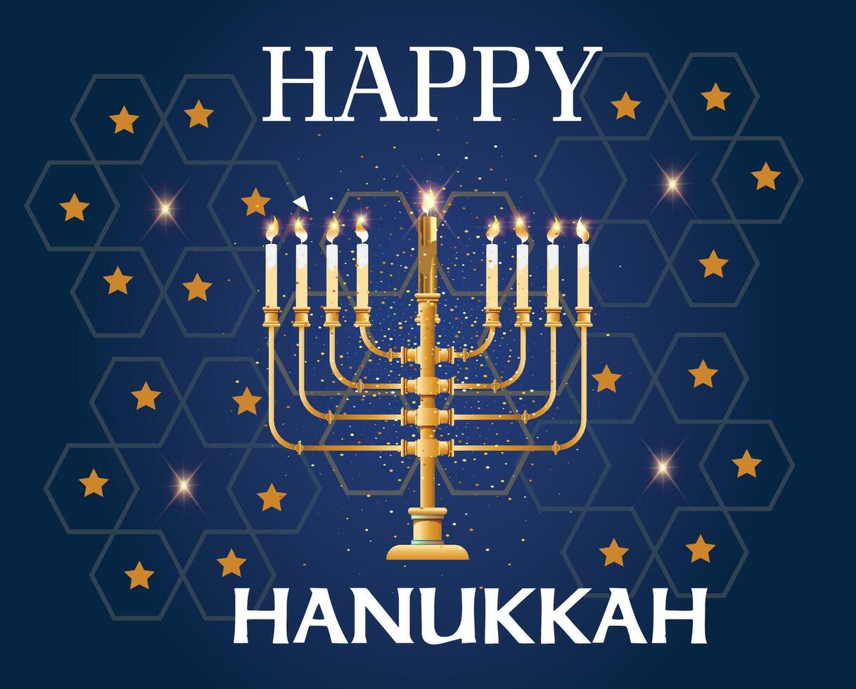 Blue and black hanukkah background, vector