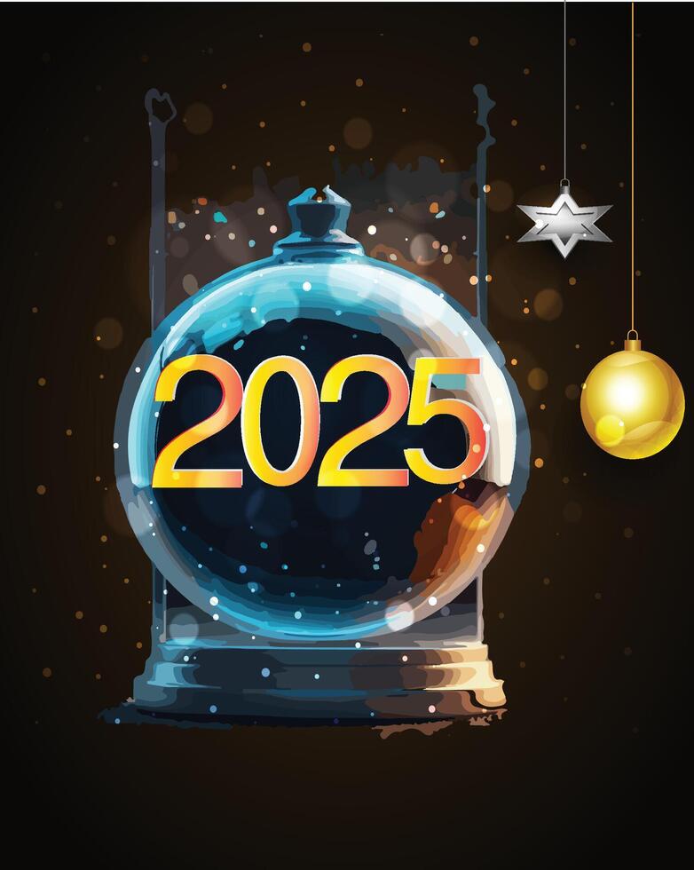 Happy New Year card vector