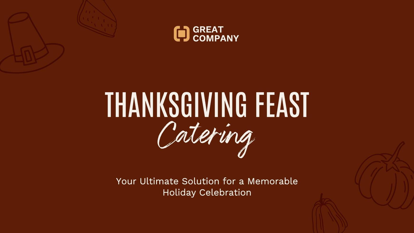 Catering Service Pitching Template for Thanksgiving