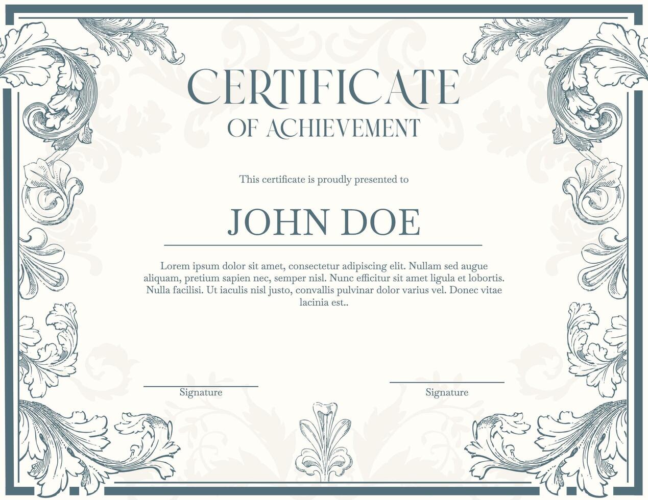 Classic Victorian Certificate Design template