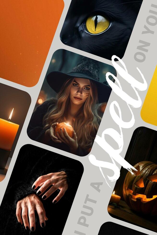 Halloween Pinterest Moodboard template