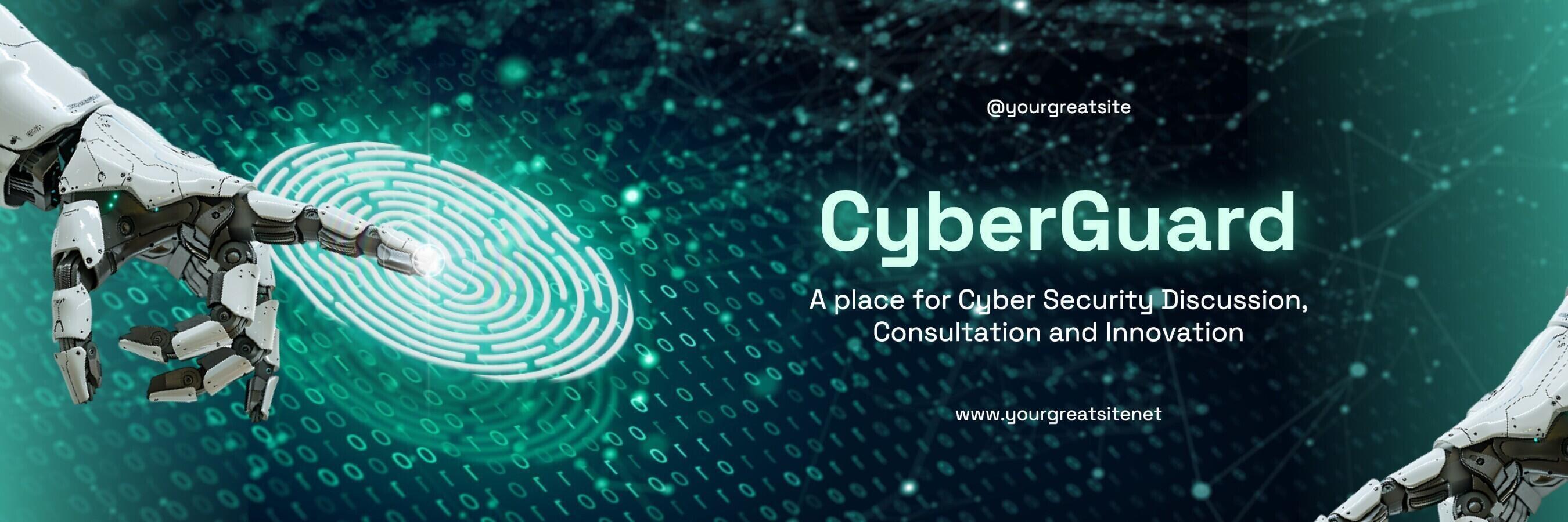 green neon cyber security twitter header template