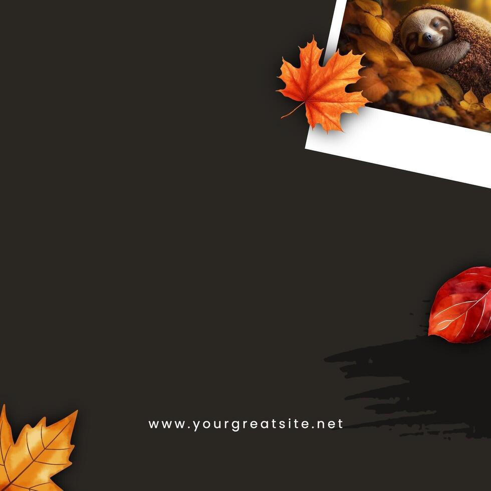Quotes of Autumn Instagram Post template