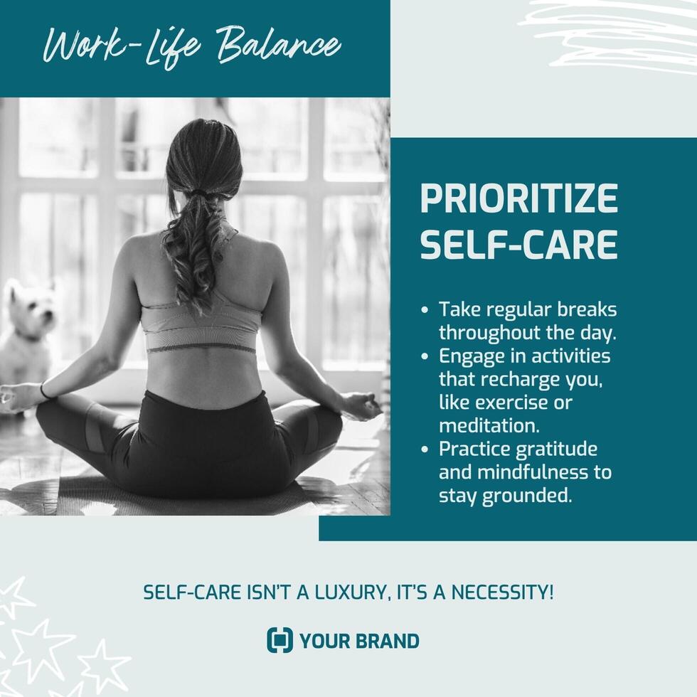 Work-Life Balance Instagram Post template