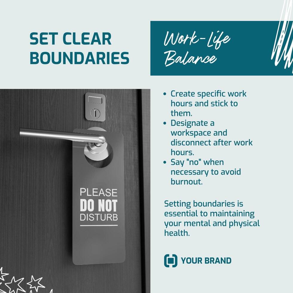 Work-Life Balance Instagram Post template