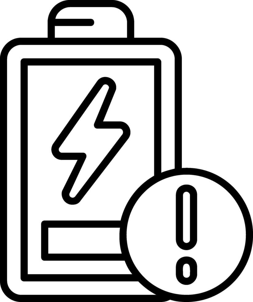 Battery Low Icon Design vector