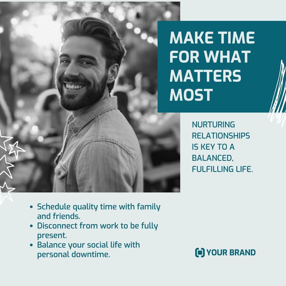 Work-Life Balance Instagram Post template