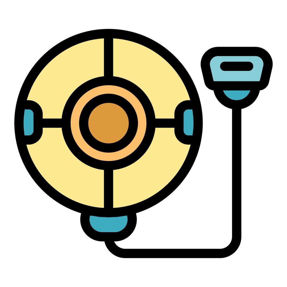 Robot using charging station icon thin line vector robot being powered up