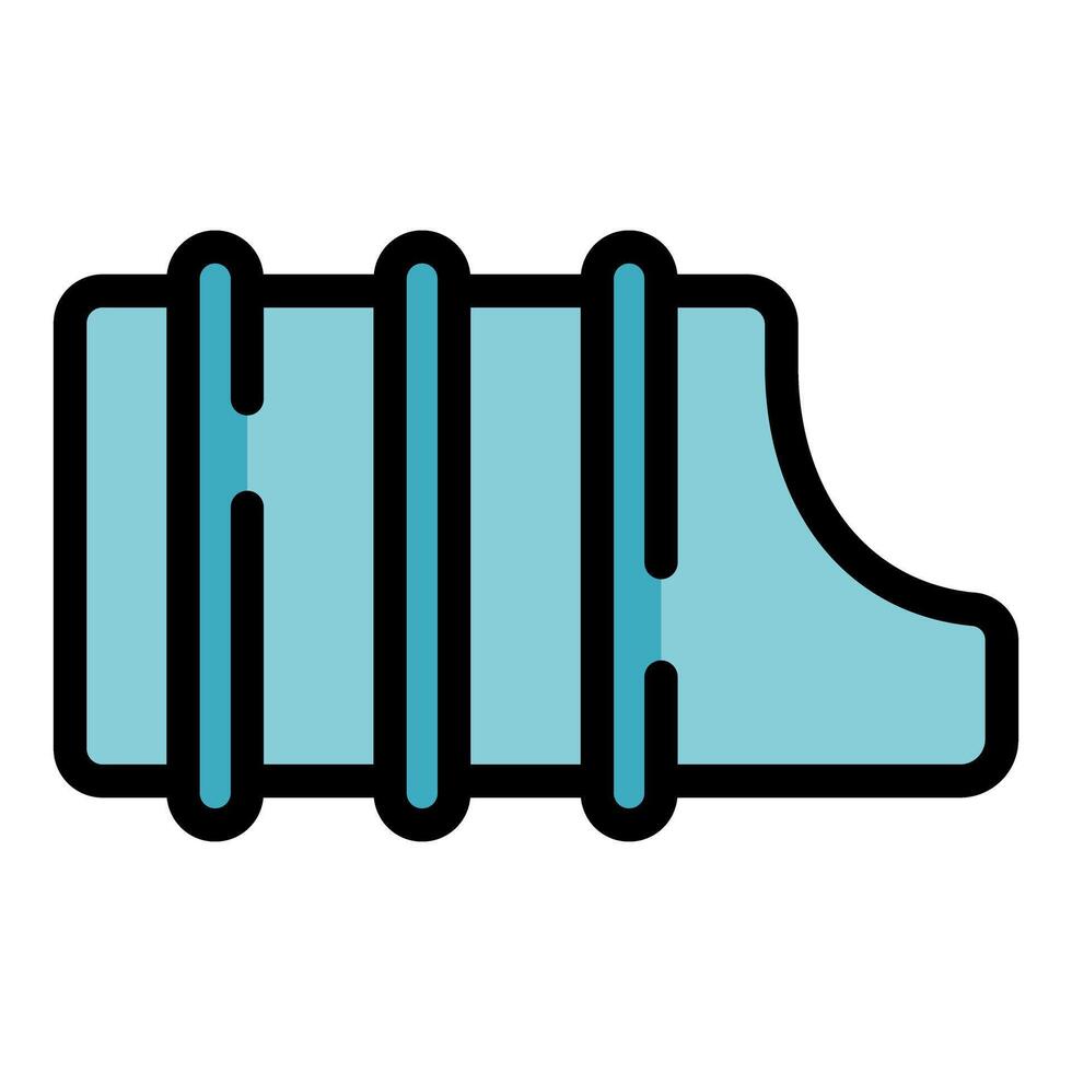 Blue medical bandage is fixing a broken bone vector