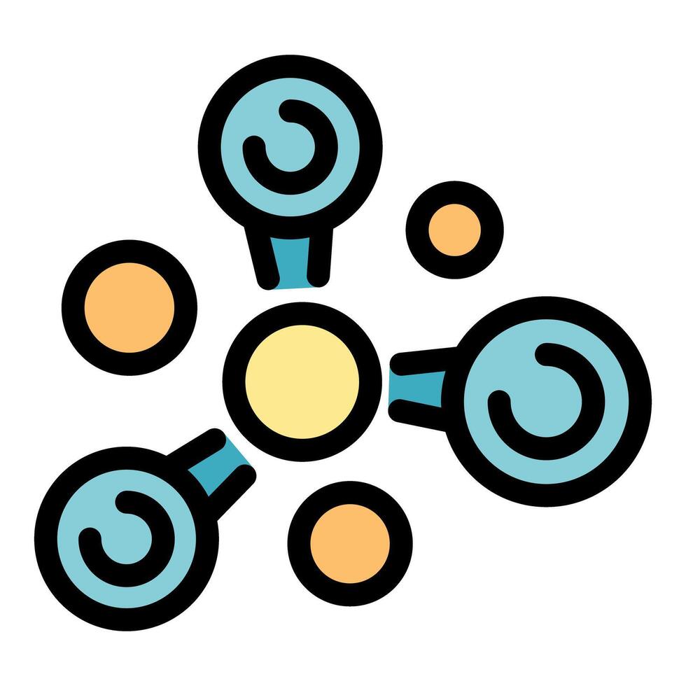 Three atoms are connecting to the central atom, forming a molecule vector