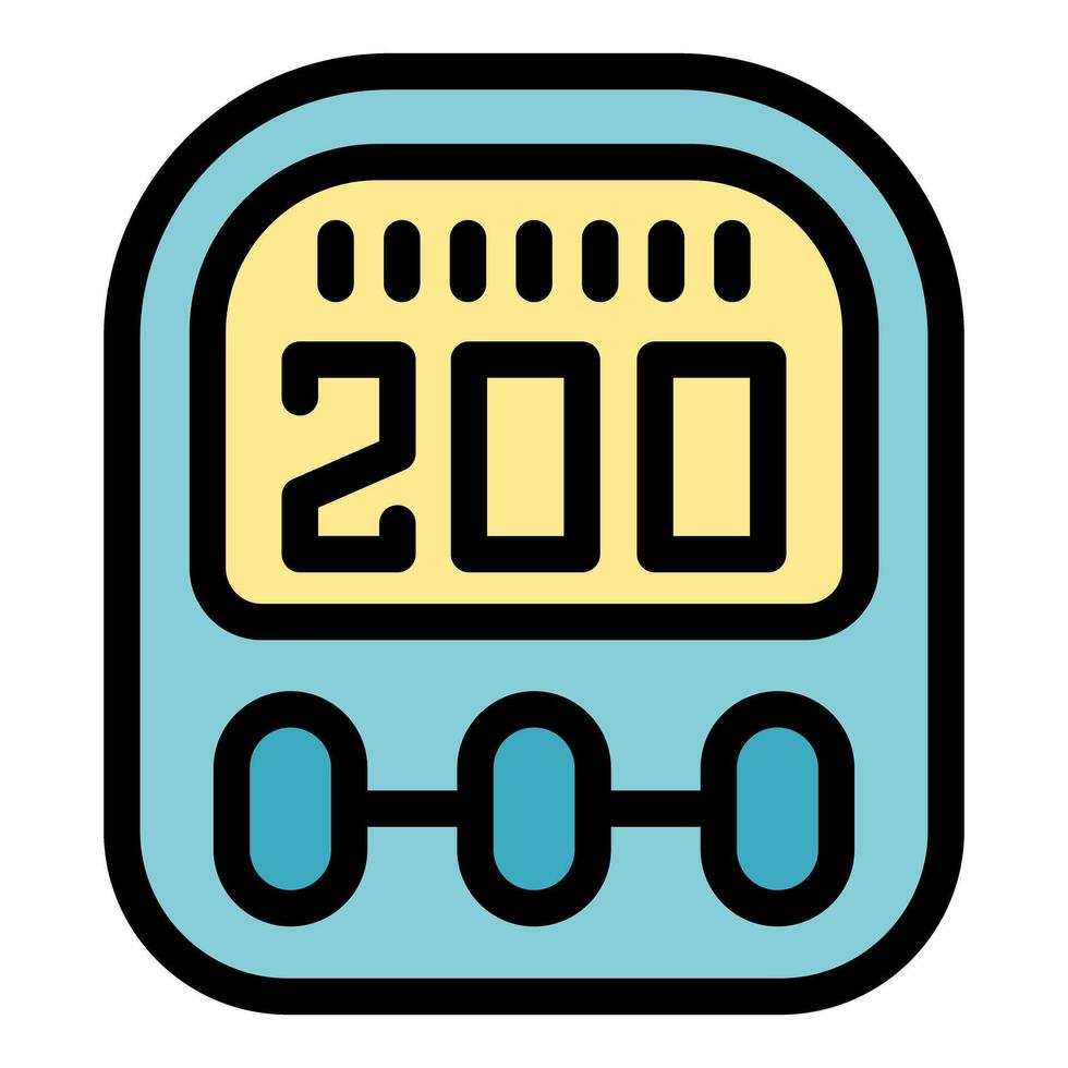 Digital handheld device showing number two hundred vector