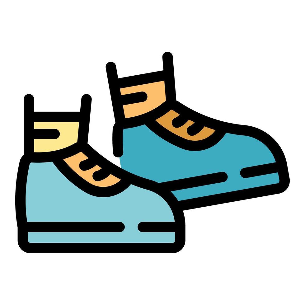 Pair of ice skates for winter sports activity vector