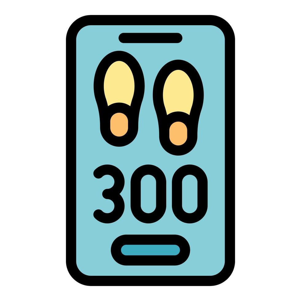 Smartphone app counting steps walked using pedometer feature vector