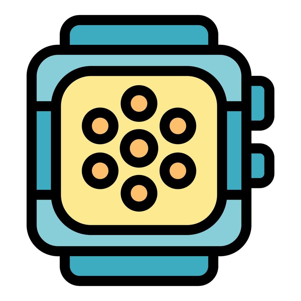 Smartwatch showing loading application icon on screen vector