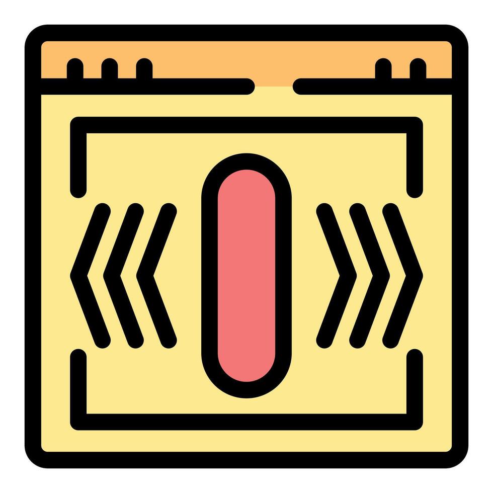 Website showing audio track being played with progress bar icon vector