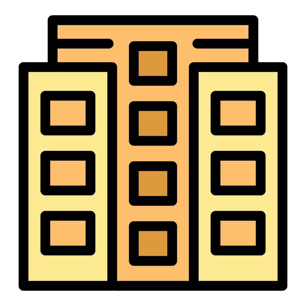 Modern building facade showing urban architecture vector