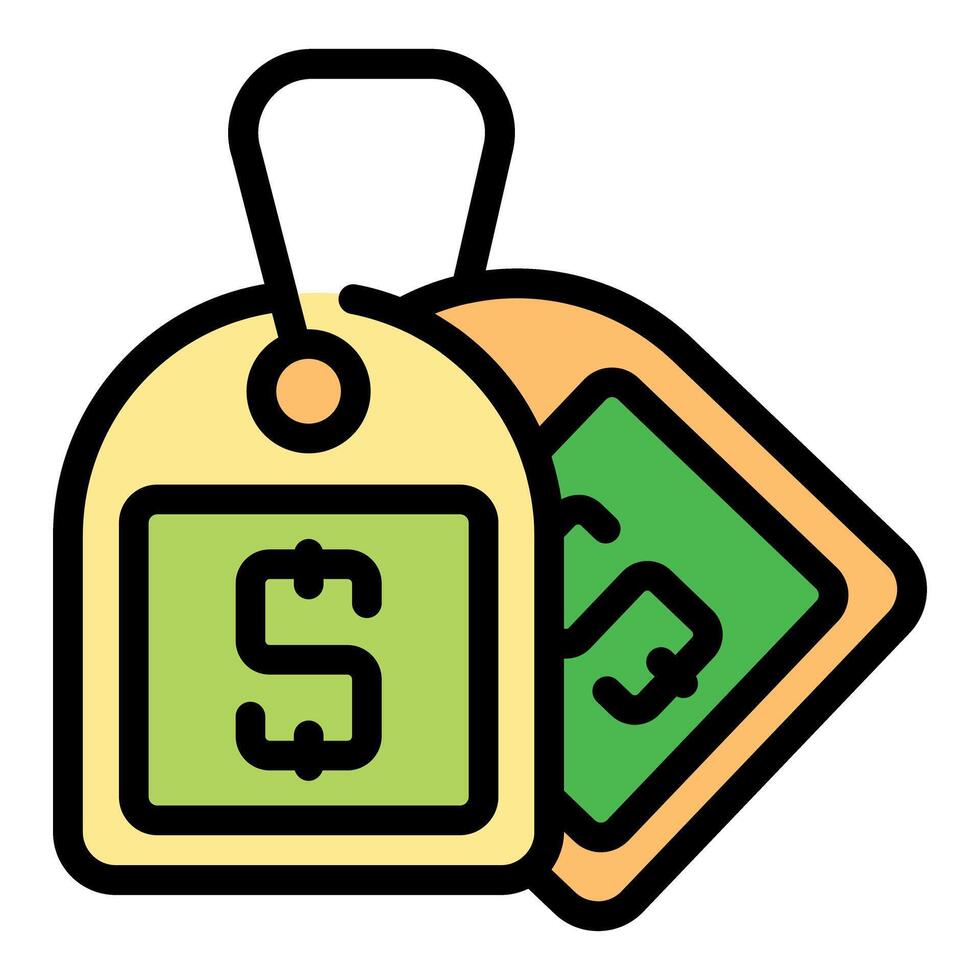 Dollar price tag icon representing cost or pricing vector