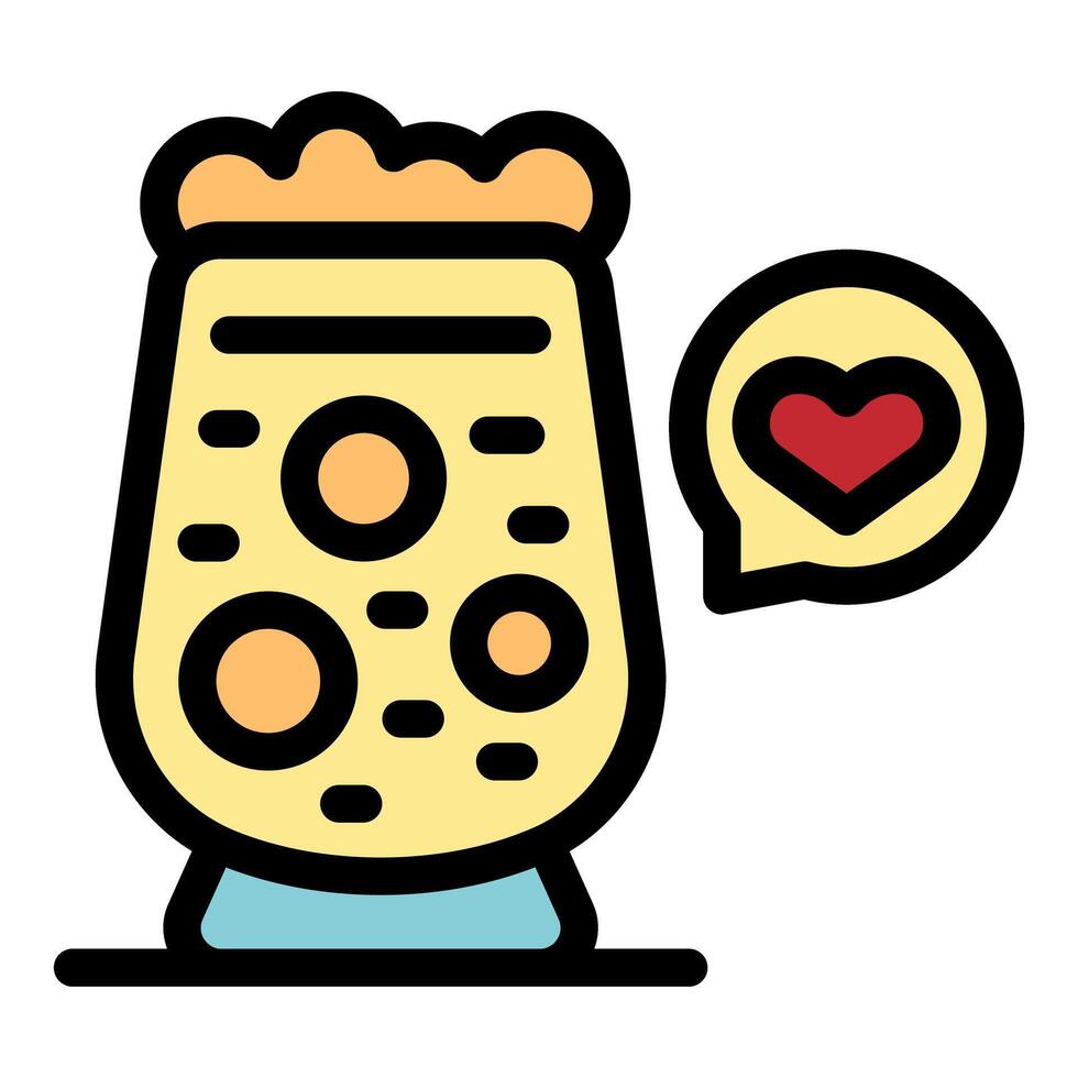 Glass of beer with heart in speech bubble showing love for beer vector
