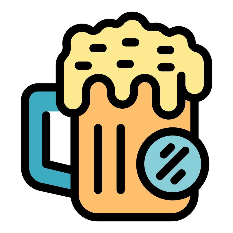 Overflowing beer glass with foam icon representing oktoberfest celebration vector
