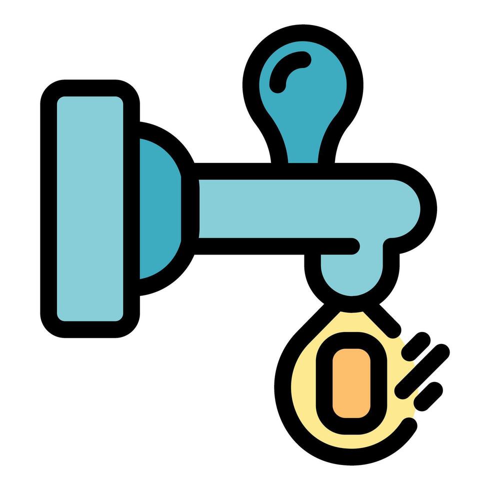 Water tap dripping money showing waste water icon vector