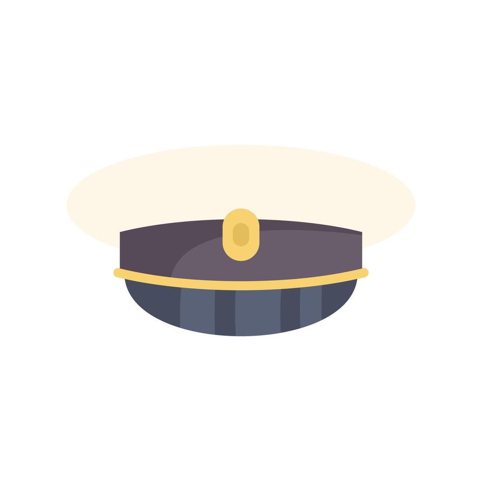 White navy officer hat showing authority and respect vector