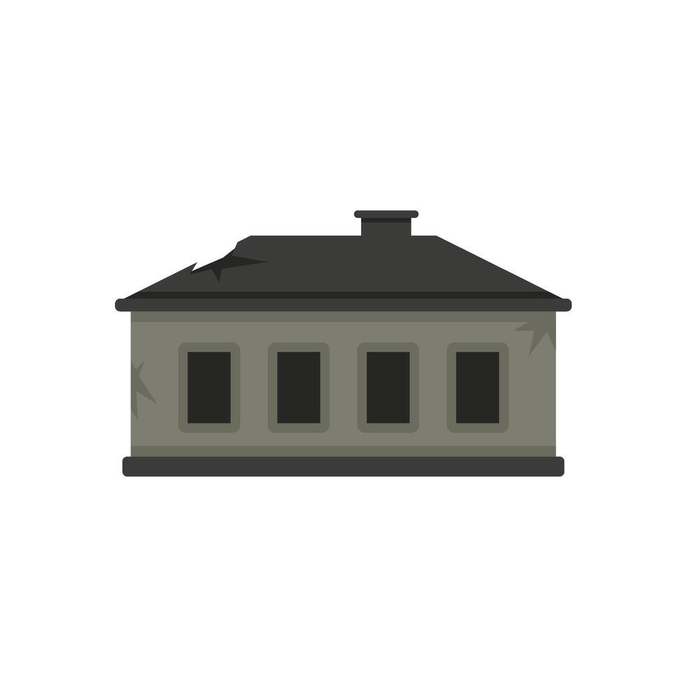Abandoned house showing damage from natural disaster vector