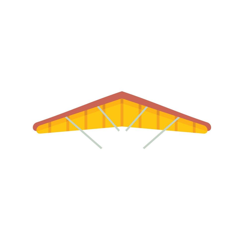 Yellow hang glider soaring through the sky vector