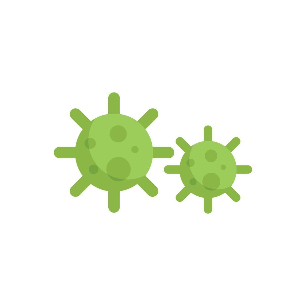 Green virus particles spreading and multiplying rapidly vector