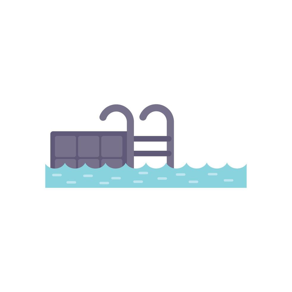 Swimming pool with ladder depicting summertime fun vector