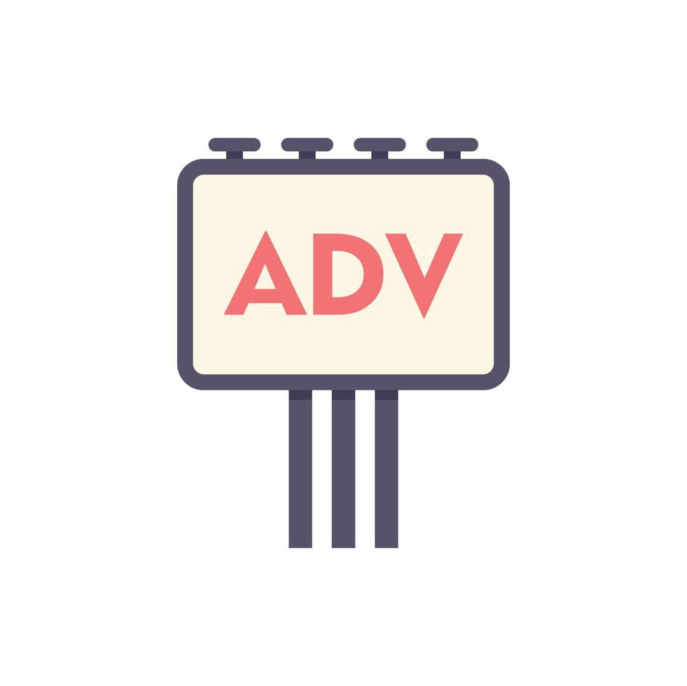 Blank billboard showing adv text for advertisement vector