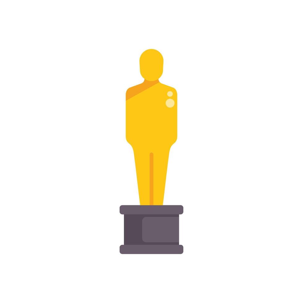 Golden award trophy standing on podium for ceremony vector