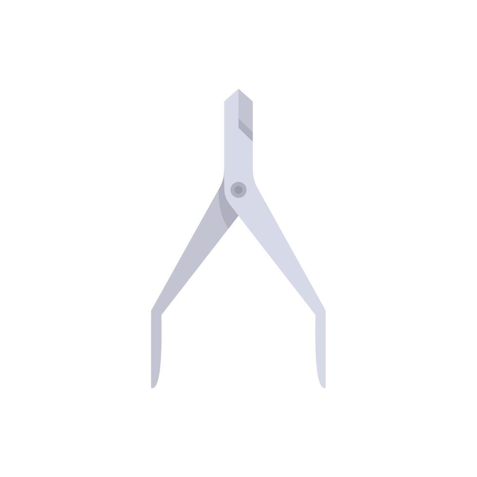 Professional drawing compass tool measuring distances on white background vector