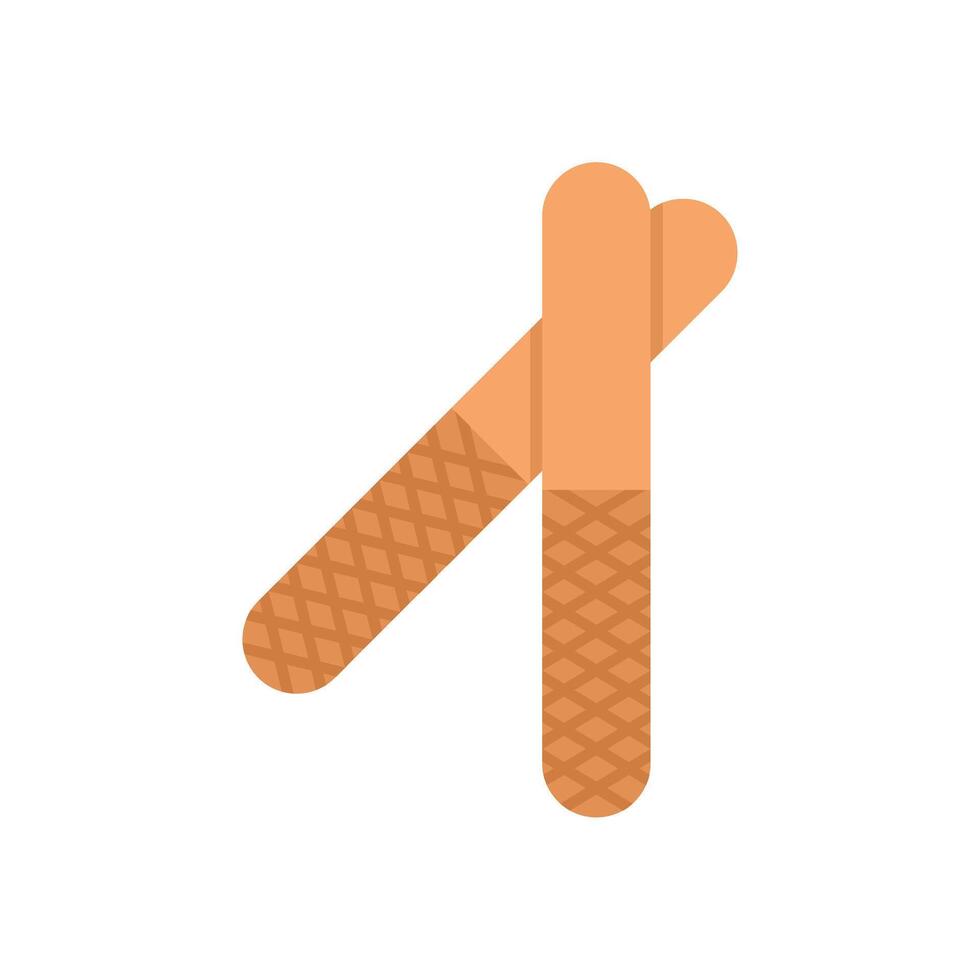 Two beige adhesive bandages forming letter a vector