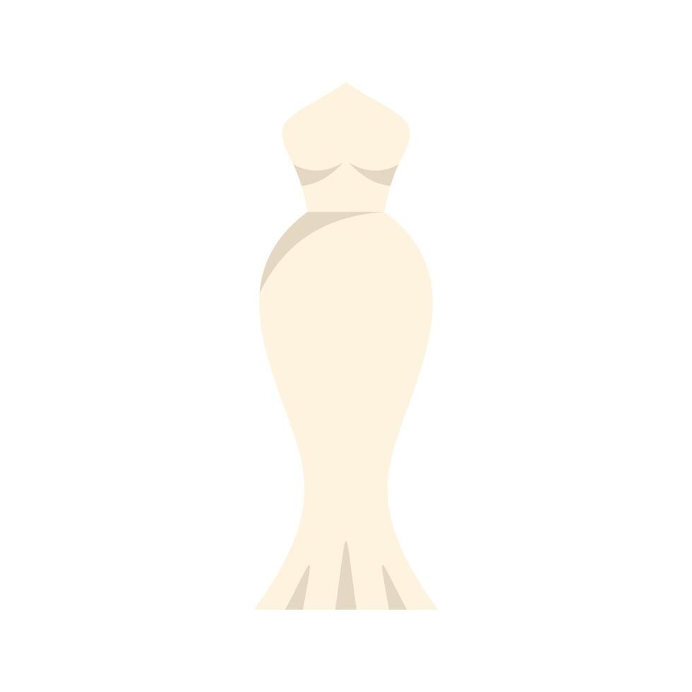 Long evening dress for special occasion showing minimalist style vector