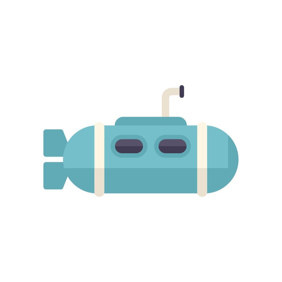 Blue submarine exploring the depths of the ocean vector