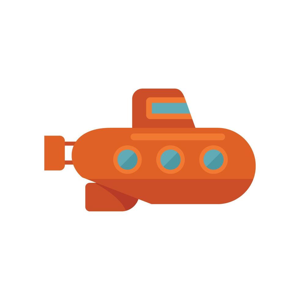 Orange submarine exploring the depths of the ocean vector