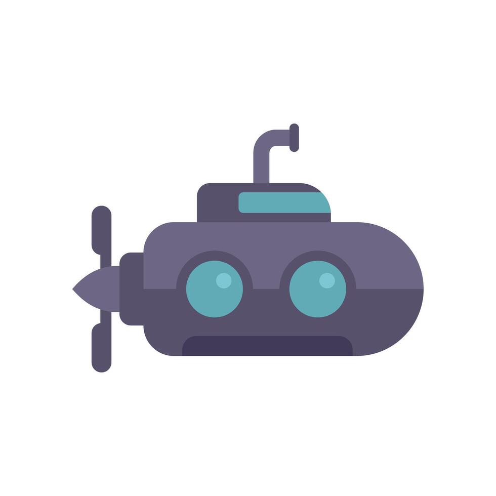 Submarine exploring the depths of the ocean icon illustration vector