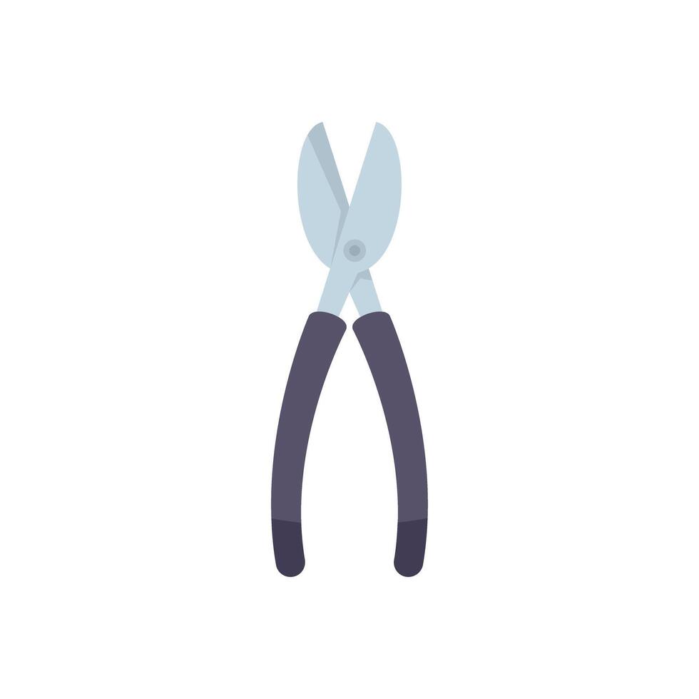 Aviation snips for cutting sheet metal are laying down vector