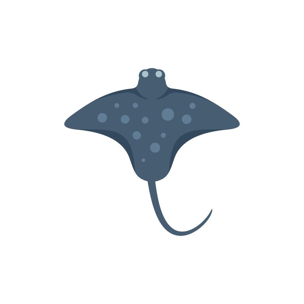 Spotted eagle ray swimming underwater marine animal vector
