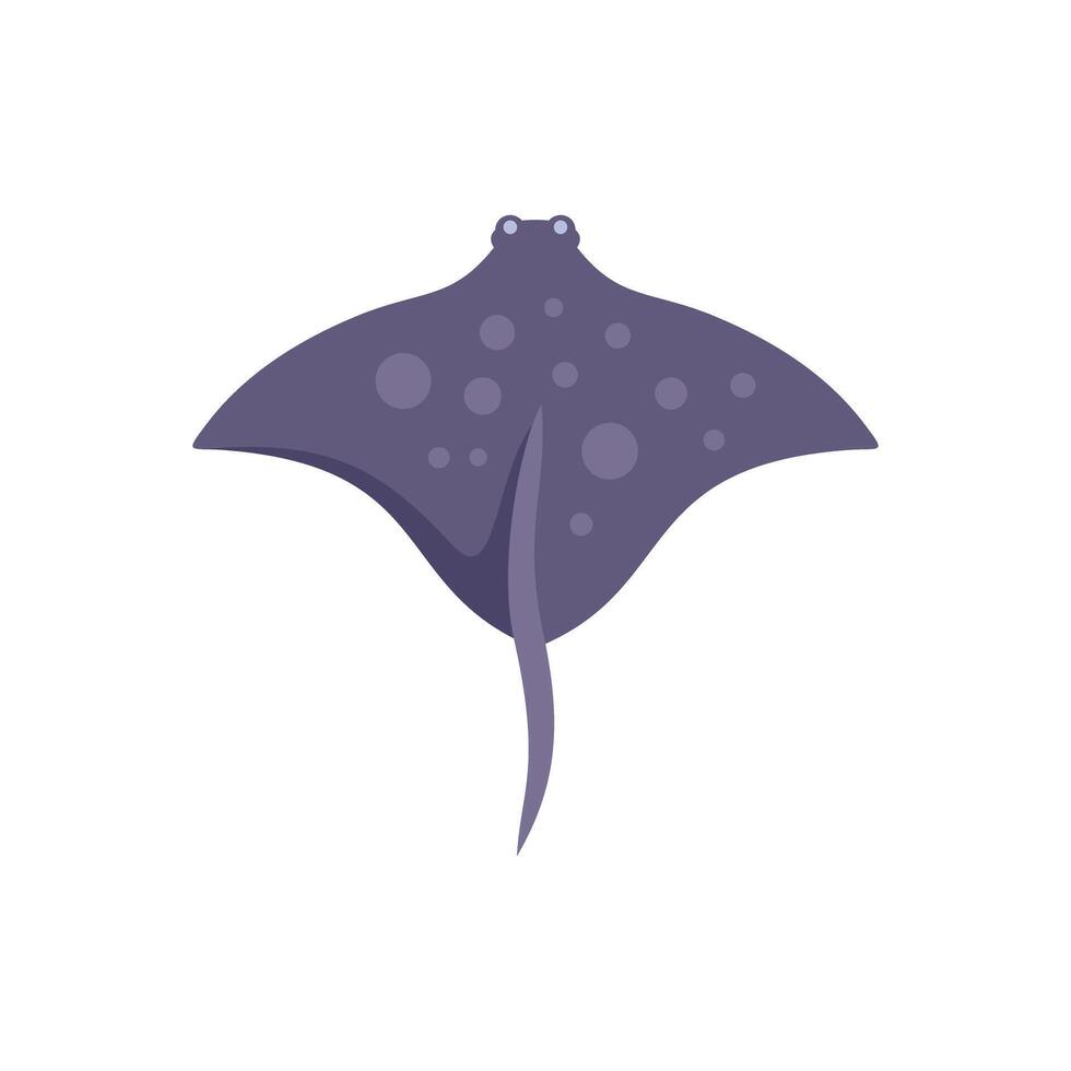 Spotted eagle ray swimming underwater with fins outstretched vector