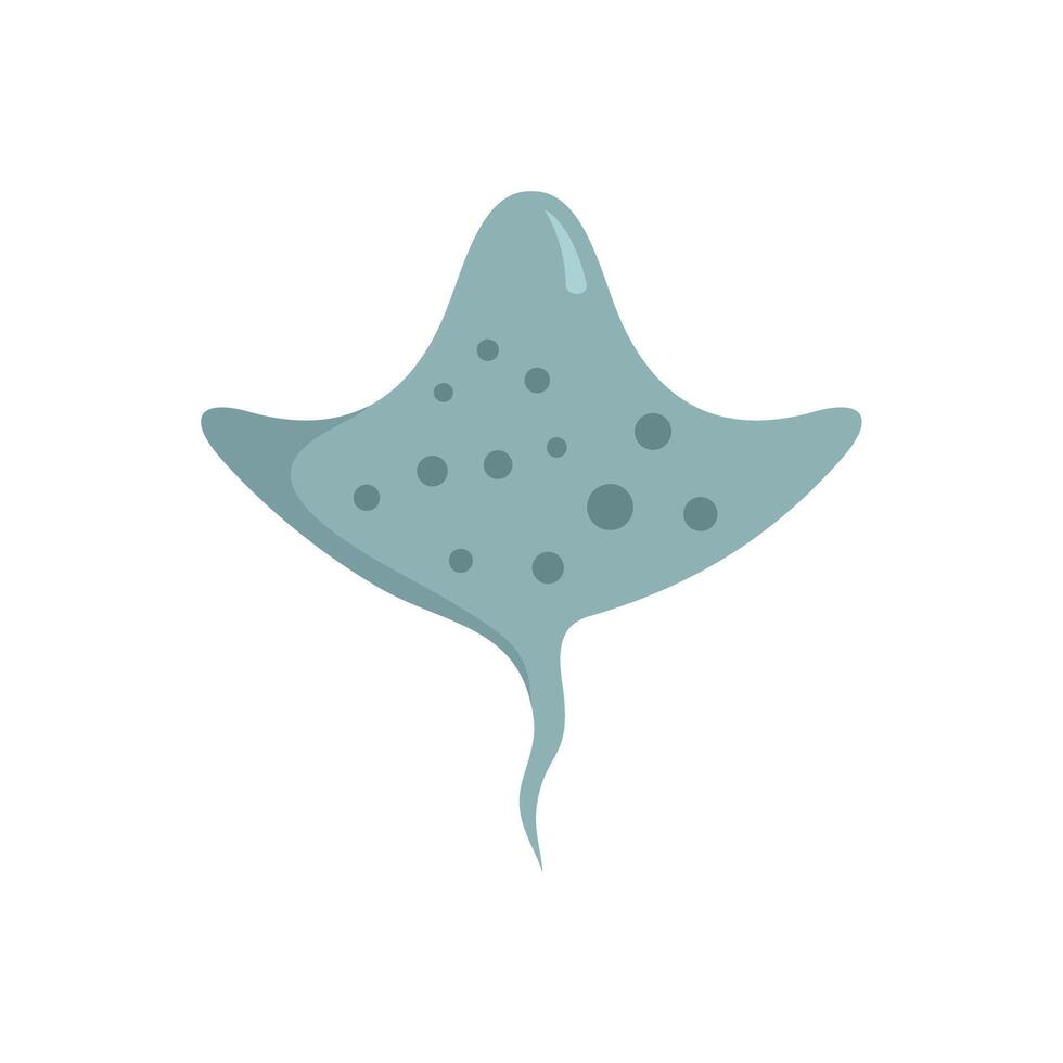 Blue stingray swimming underwater gracefully vector